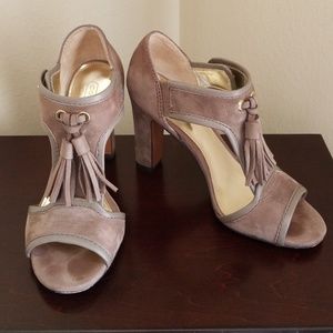 Coach "Tristen" Nubuck Turnlock Heels